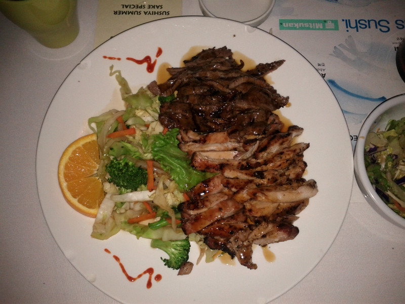 Chicken and Beef Teriyaki Combo