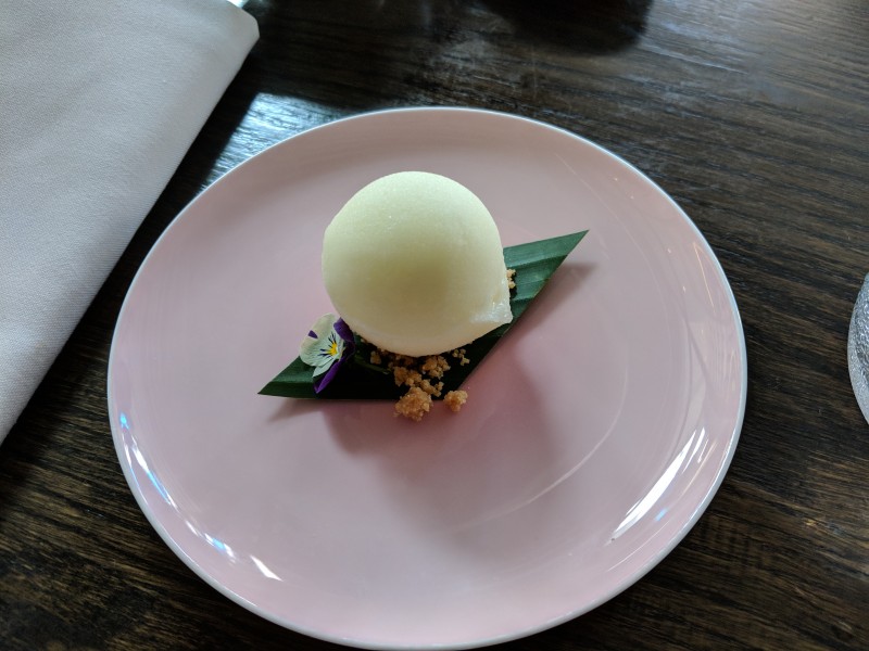 Pineapple yuzu sorbet