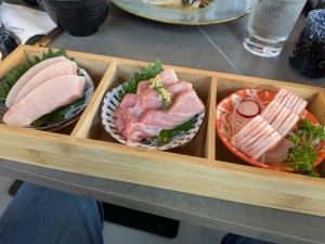 Triple Color Toro Sashimi at Tenmaya Japanese Restaurant