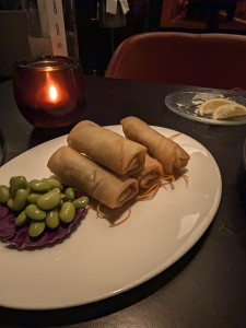 Morel Mushroom and Vegetable Spring Rolls