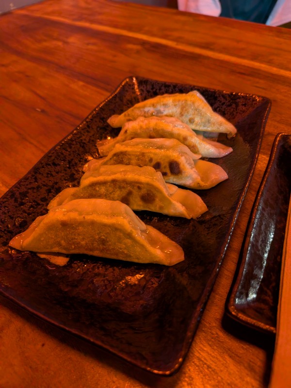 Local made vegetable gyoza