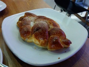 toasted Bun with Butter and Jam
