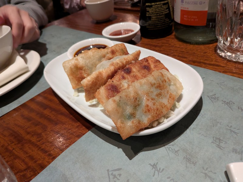 Chicken and Chive pan fried dumplings