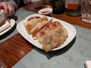 Chicken and Chive pan fried dumplings