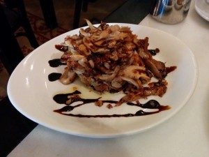 Grilled Mushrooms with Fried Onion